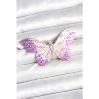 Lila Renk Kelebek Model Broş