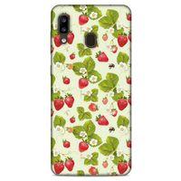 Frutix Çilek 03 Samsung Galaxy A20 Kılıf Desenli Silikon