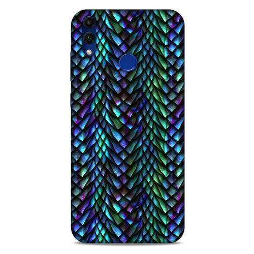 Huawei Honor 8C Kılıf Dragons (1) Kılıfı Ejderha Pulları Rainbow