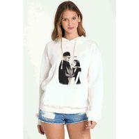 Leon & Mathilda Sevginin Gücü The Baskılı Beyaz Kadın Kapşonlu Sweatshirt