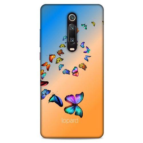 Xiaomi Redmi K20 Kılıf Kelebek Etkisi (49) Ultra Silikon Kılıf Şeker Pembe Mavi