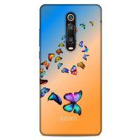 Xiaomi Redmi K20 Kılıf Kelebek Etkisi (49) Ultra Silikon Kılıf Şeker Pembe Mavi