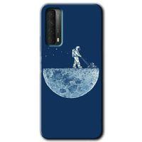 Huawei P Smart 2021 Kılıf HD Desen Baskılı Arka Kapak - Uzay İşçisi