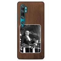 Xiaomi Mi Cc9 Pro Kılıf Atatürk (35) Fit Design Kılıf Kahverengi Duvar