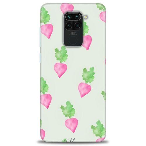 Xiaomi Redmi Note 9 Kılıf HD Baskılı Kılıf - Pembe Havuçlar + Tam Ekran Koruyucu
