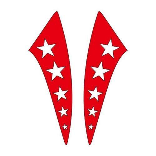 SEVGENT Cg Kırmızı Yıldızlı Çamurluk Yan Sticker