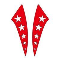 SEVGENT Cg Kırmızı Yıldızlı Çamurluk Yan Sticker