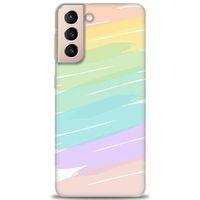 Samsung Galaxy S21 Plus Kılıf HD Baskılı Kılıf - Renk Paleti + Tam Ekran Koruyucu