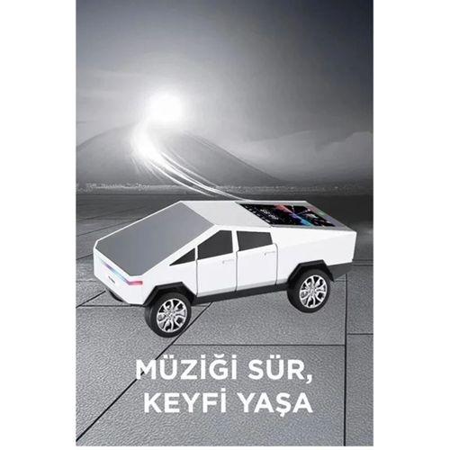 D68 Cyber Model Araba Tasarımlı Bluetooth Hoparlör 15w Güçlü Ses Rgb Led /tws/usb Beyaz