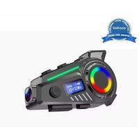 K19 Kameralı Motosiklet Kask Bluetooth Kulaklık Su Geçirmez Intercom Radyolu Hafıza Kartlı