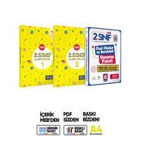 MEB İlkokul 2 Sınıf Çalışma Soruları 1-2 Tüm Dersler Kitap ve 6lı Tıpkı Basım 3lü Set BASKI ÜCRETİ
