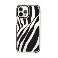 iPhone 11 Pro Casetify Zebra Desenli Anti Shock Premium Silikonlu Siyah Kenar Detaylı Telefon Kılıfı