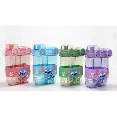 Stitch Çift Bölmeli Pipetli Matara & Suluk Alk5107