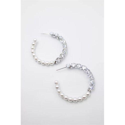 Zirkon Taşlı Küpe - Gümüş