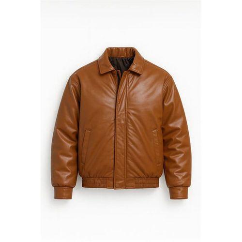 Oversize Premium Deri Ceket/Mont - Taba