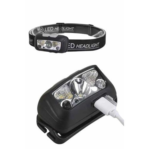 Sensörlü Şarjlı Type-c Şarj Işıklı Kafa Lambası Kamp Lambası