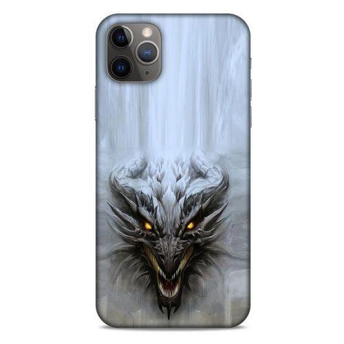 Apple Iphone 11 Pro Max Kılıf Dragons (11) Tam Koruma Beyaz Ejderha