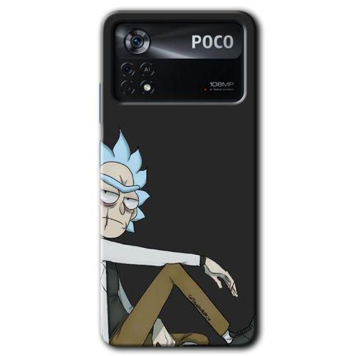 Poco x4 Pro Kılıf HD Desen Baskılı Arka Kapak + Temperli Cam - Rick