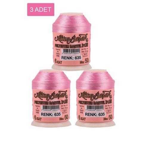 3 Adet Altınbaşak Oya ve Dantel İpi 20 gr - Royaleks - No: 635