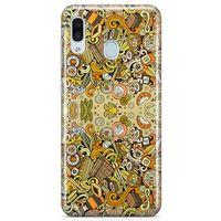 Samsung Galaxy A20 Kılıf Japon Yemekleri Doodle Arka Kapak Koruma Desenli Full Koruyucu