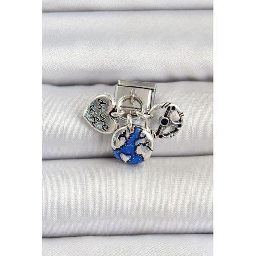 316L Çelik Gümüş Renk Travel Model Nomination Charm