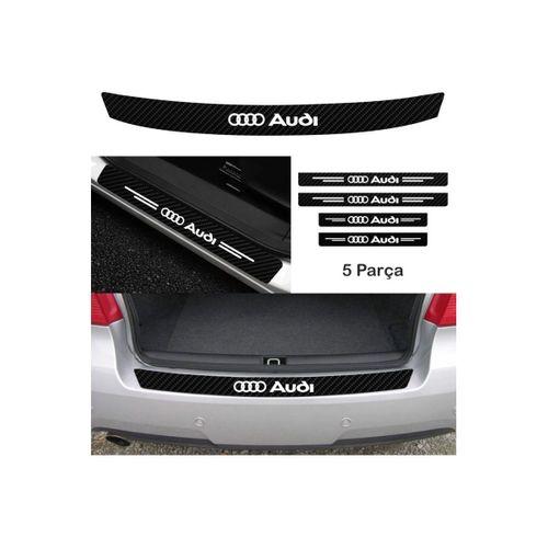 Audi A5 İçin Uyumlu Aksesuar Oto Bağaj Ve Kapı Eşiği Sticker Set Karbon