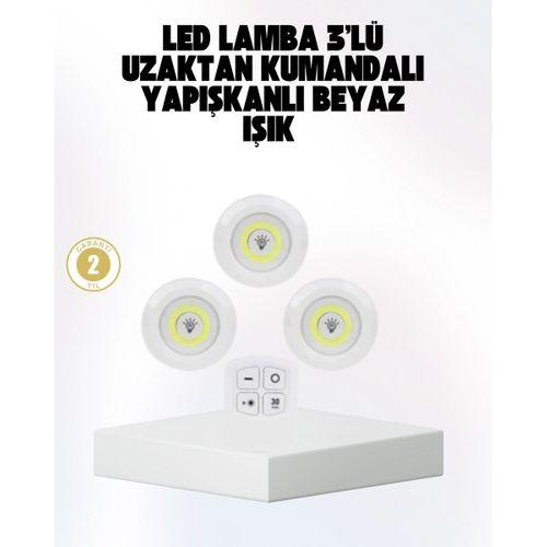 Kablosuz Gün Işığı 3’lü Led Spot Lamba Kumandalı