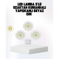 Kablosuz Gün Işığı 3’lü Led Spot Lamba Kumandalı