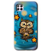 Potkal Hediye Fabrikası Huawei P40 Lite Kılıf HD Desen Baskılı Arka Kapak - Owl Bird Stars