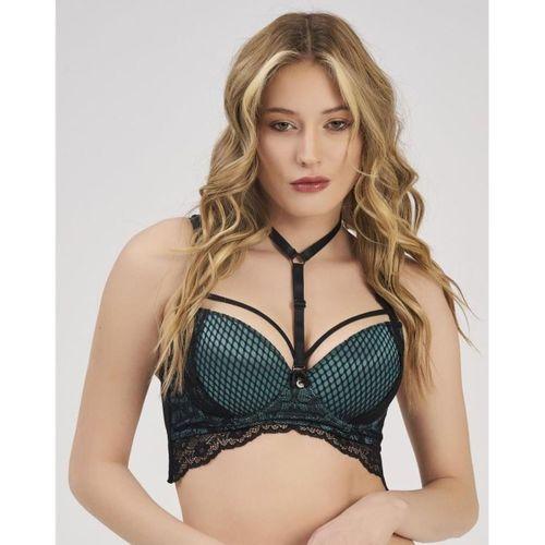 Moonlıght 2212 Özel Lastik Detaylı Destekli Yeşil Sütyen