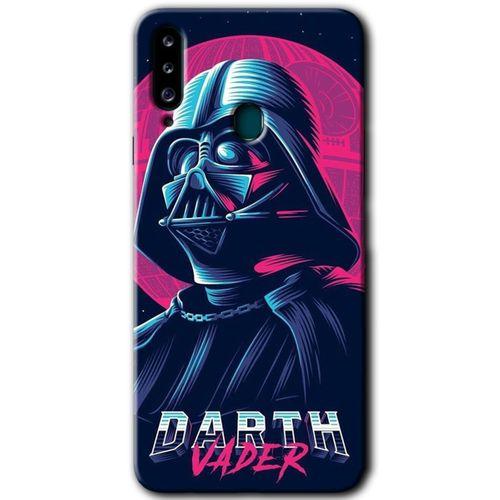 MRCİLETİSİM Samsung Galaxy A20s Kılıf Baskılı Kapak - Darth Vader +Tam Kaplayan Mat Seramik