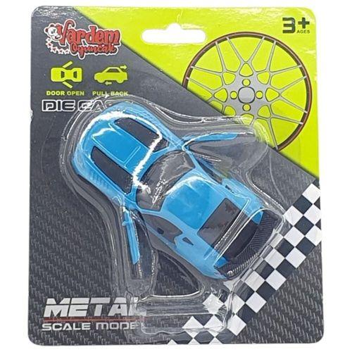Çek Bırak Metal Küçük Arabalar 8 cm - 6411A - Mavi