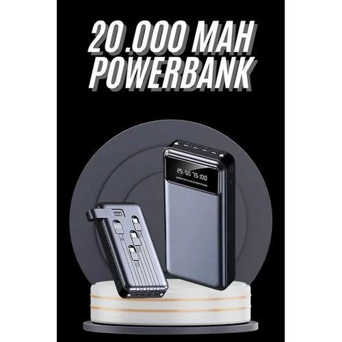 Hızlı Şarj Özellikli 20.000 Mah Dijital Göstergeli Usb Girişli Android Ve İos Uyumlu Powerbank