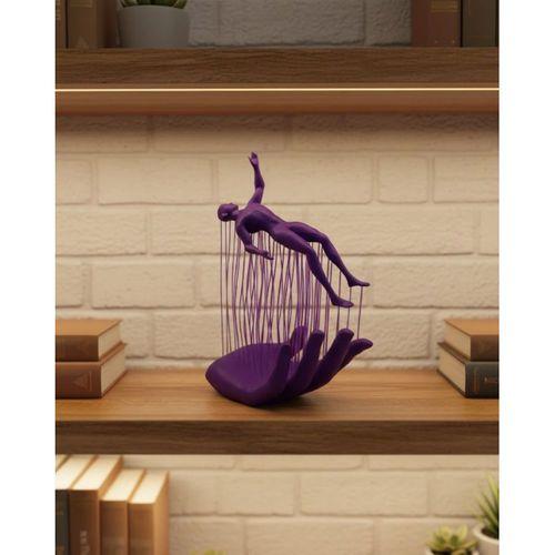 3d El Formlu İnsan Figürü Mor Özgün Sanat Biblosu 12x18 Cm