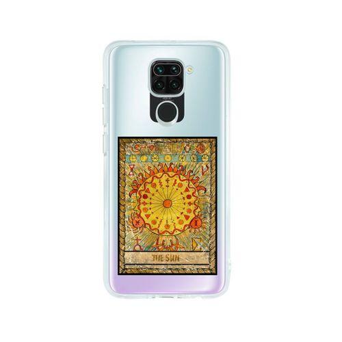 Redmi Note 9 The Sun Desenli Premium Şeffaf Silikon Kılıf