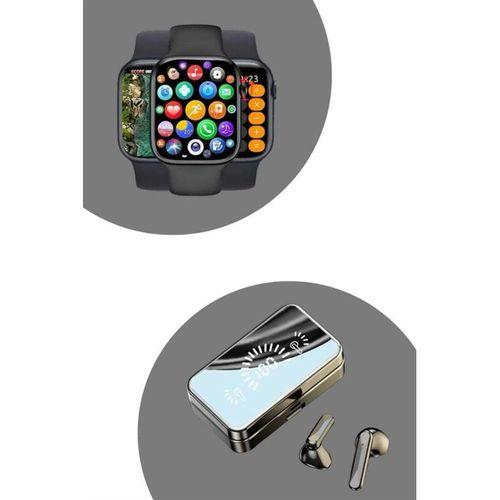 Powerbank Aynalı Bluetooth Kulaklık Ve Akıllı Saat Seti Anc Özelliği Dokunamatik