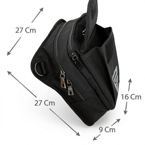 Su İtici Krinkıl Kumaşlı Motosiklet Bacak Çantası - Reflektörlü