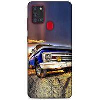 Lopard Samsung Galaxy A21s Uyumlu Kılıf PickUpX (32) Soft Silikon Kılıf Koyu Mavi