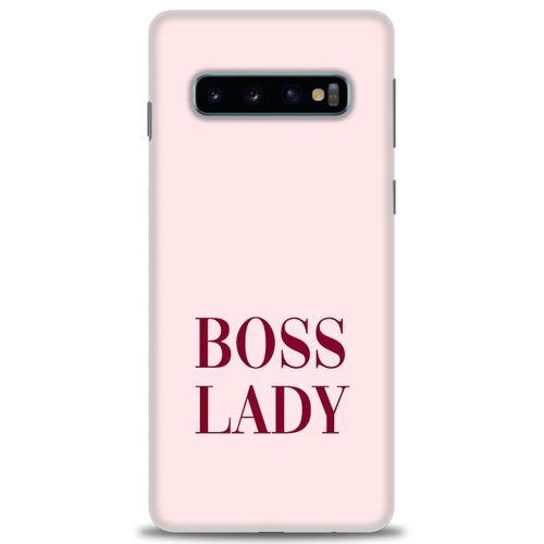 Samsung Galaxy S10 Kılıf HD Baskılı Kılıf - Boss Lady + Tam Ekran Koruyucu