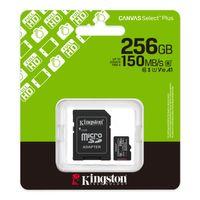 KINGSTON SDCS3/256GB, Canvas Select Plus Gen3 A1, 100Mb/s, MicroSD Kart Bellek (SD Adaptörlü)