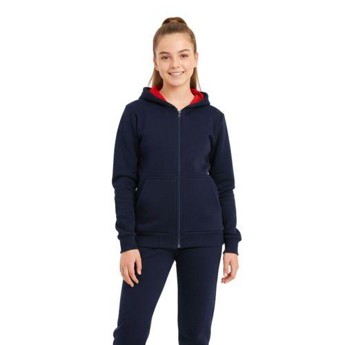 Lacivert Fermuarlı Kapüşonlu Cepli Kız Erkek Sweatshirt BGL-ST05000