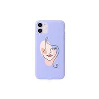iPhone 11 Görünmez Göz Çizim Desenli Şeffaf Telefon Kılıfı
