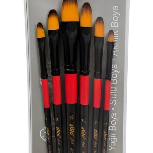 STİLO ART (SET 2) KEDİ DİLİ FIRÇA SETİ  ( 6'lı )