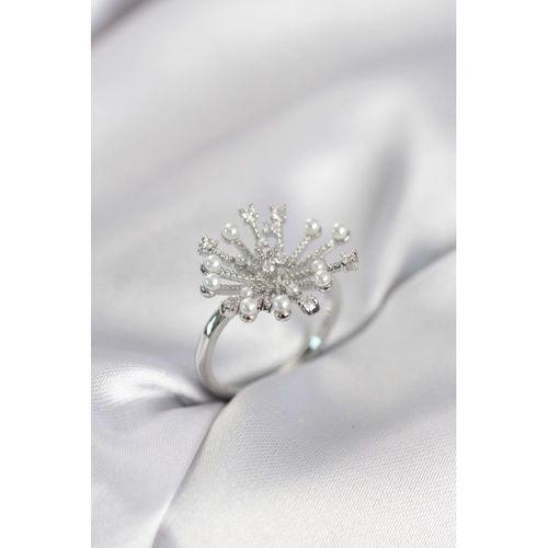 Gümüş Renk Karahindiba Model Zirkon Taşlı Kadın Yüzük