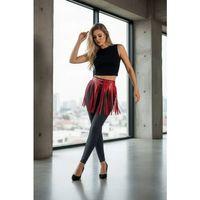 Kırmızı Etek Deri Tokalı Püsküllü Kısa Etek - Brf1400