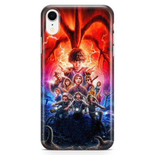 Apple iPhone XR Kılıf Sranger Things Arka Kapak Koruma Desenli Full Koruyucu