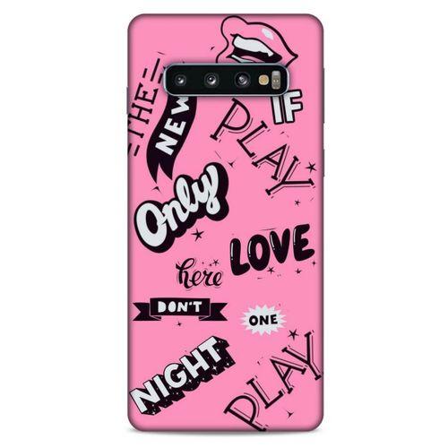 Samsung Galaxy S10 Uyumlu Kılıf Pembe Delisi (42) Rugged Armor Kılıf Tipografi