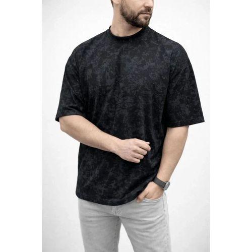 Erkek Premium Tişört OSY Yumuşak Dokulu Yıkamalı Oversize T-Shirt - Siyah