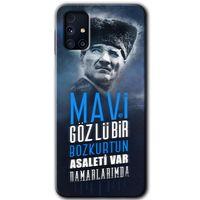 Samsung Galaxy M31s Kılıf Baskılı Kapak - Bozkurt Atatürk +Tam Ekran Koruyucu