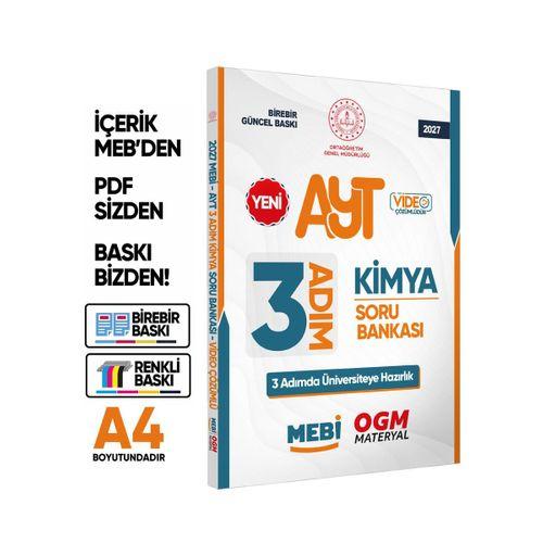 2027 AYT MEBİ-OGM 3 ADIM Kimya Soru Bankası RENKLİ A4 Boyut Video Çözümlü BASKI ÜCRETİ